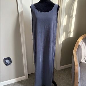 Chic Sleeveless Gray Maxi Dress